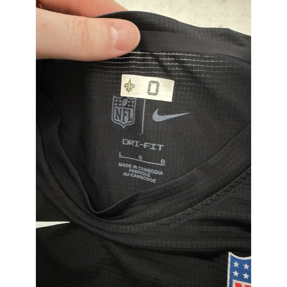 Team Issued New Orleans Saints GAME WORN Nike Pro Combat Shirt Sz‎ L #0 RARE